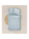 Borea Solid Bed Sheet for Single Bed with Rubber Hugger 100x200+25cm Light Blue