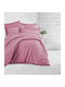 Linea Home Soft Satin Set of Bed Sheets for Double Bed 250x270cm Soft Satin 01 6 Pieces