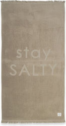 Nef-Nef Homeware Stay Salty Βαμβακερή Μπεζ 90x1...