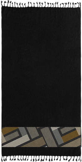 Guy Laroche Beach Towel Pareo Cotton Black 170x90cm