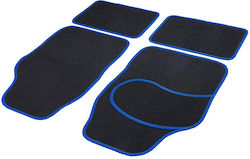 Set Covorașe Auto Textile Universale 4 Bucăți Față Spate Antiderapante Negre Albastre