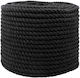vidaxl Seil Schwarzes 1 x 1 x 2500 cm Baumwolle