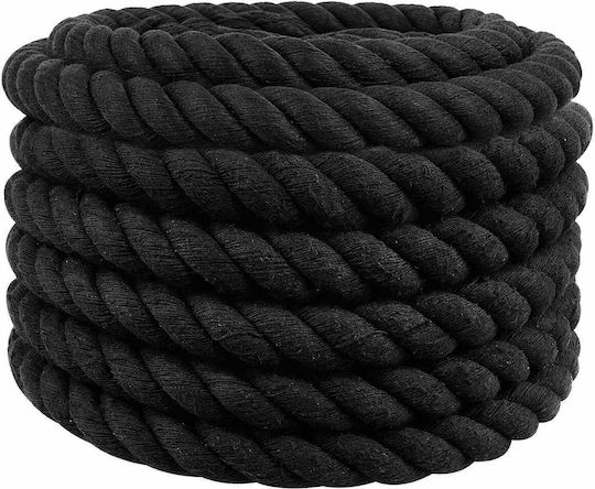 vidaXL Rope Black 3 x 3 x 1000 cm Cotton