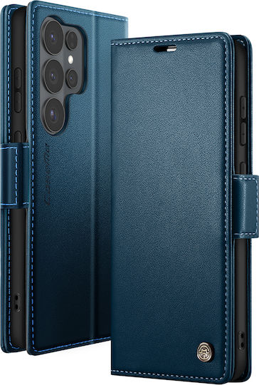 Caseme Калъф Портмоне Galaxy S26 Ultra Anti-rfid Лъскав Ефект Кожа Нощно Син