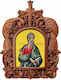 Heiligenikone St. Andreas Holzrahmen Pagen 38cm