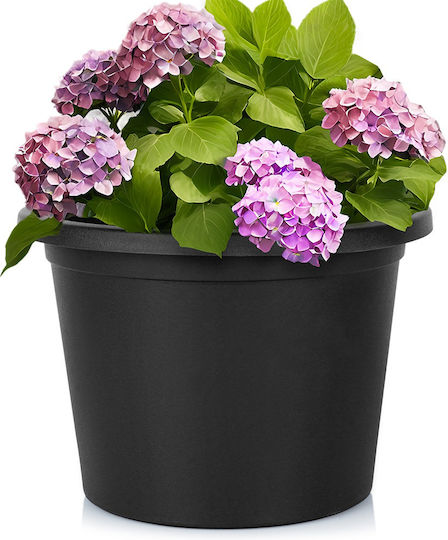 Vilde Plastic Flower Pot Black