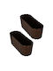 Kotarbau Set of 2 Wooden Brown Planter Boxes