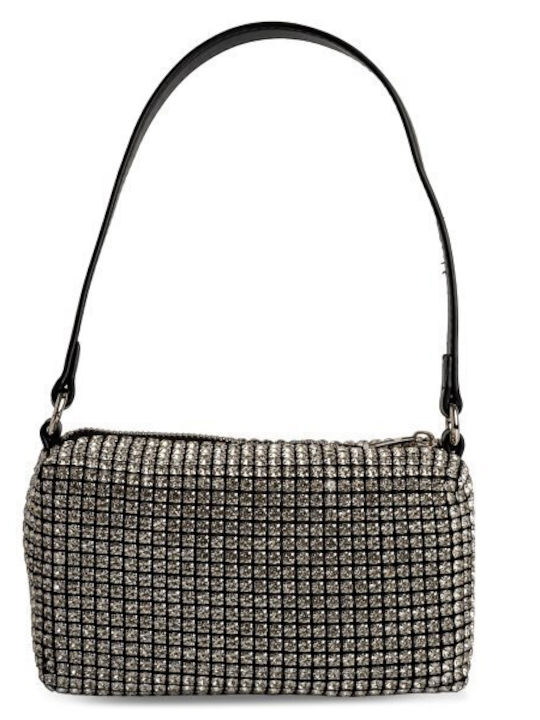 Fabric Women's Shoulder Bag Silver