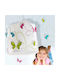 Ango Butterfly Einfaches Licht Kinderzimmer-Deckenleuchte Krempe aus Kunststoff 15W mit E27 Lampensockel Weiß 16,5cm