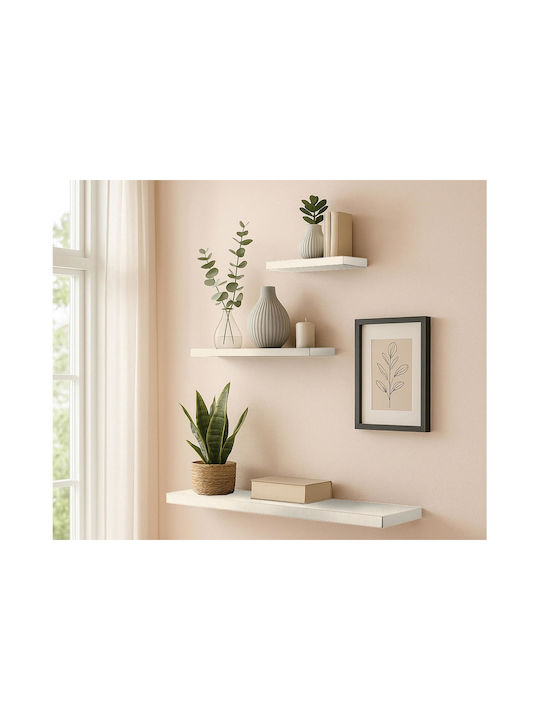 Ράφι Τοίχου Floating White 25x22.8x3.4εκ.