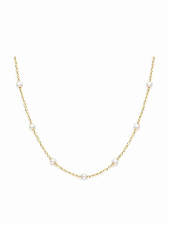 Bizou-Shop Rosary Necklace Made of Gold Plated Steel