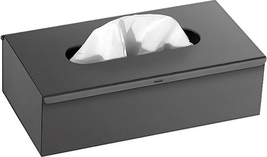 Sanco Кутия за Кърпички Стенен Сив 13x25x7.5см 00102-122