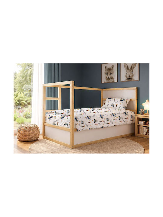Dimcol Single Cotton Sheet Set Animal Grand Pri...