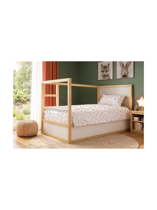 Dimcol Single Cotton Sheet Set Whimsical Mounta...