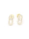 Stud Earrings Made of 9K Gold with Stones Earrings