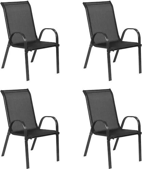Chair Best Black 4 Pieces 54x76x90 cm Chair Best Black 4 Pieces 54x76x90 cm