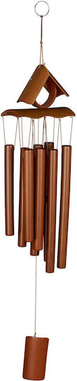 Relaxdays Bamboo Wind Chime 8 Tubes 68x14x7cm Brown