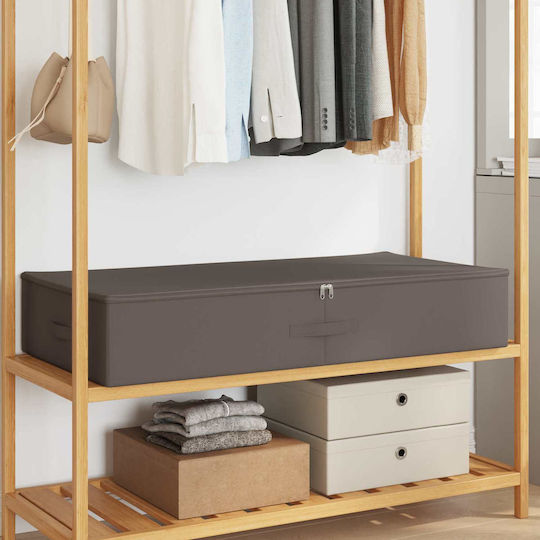vidaXL Stoff Kleideraufbewahrung Box in Grau Farbe 90x48x15cm