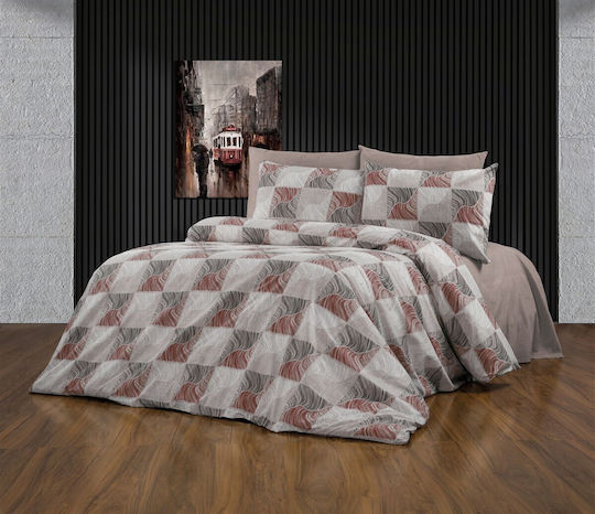 Dimcol Υπέρδιπλη 220x240cm Κλεοπάτρα 611 Red-black