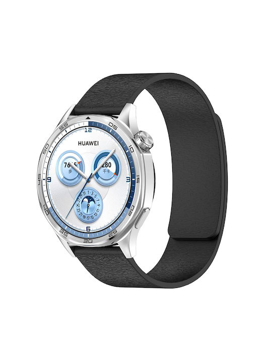 Silicone Strap Striped Texture Magnetic Clasp Garmin Vivoactive 4s Vivomove 3s Black