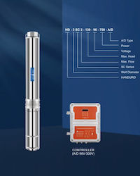 Handuro Αντλία Γεωτρήσεων 1hp 46-HD-3SC3.8-95-96-750-A/D