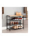 Vilde Metall Schuhorganisatoren aus Bambus 60x30x57cm