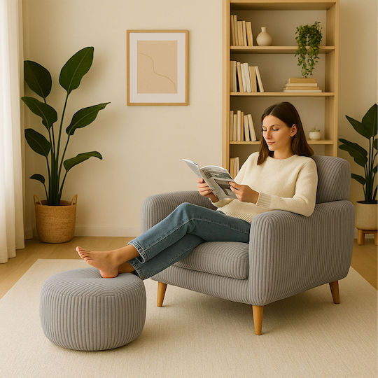 Relaxdays Sitzsack Hocker Grau 25x35x35cm
