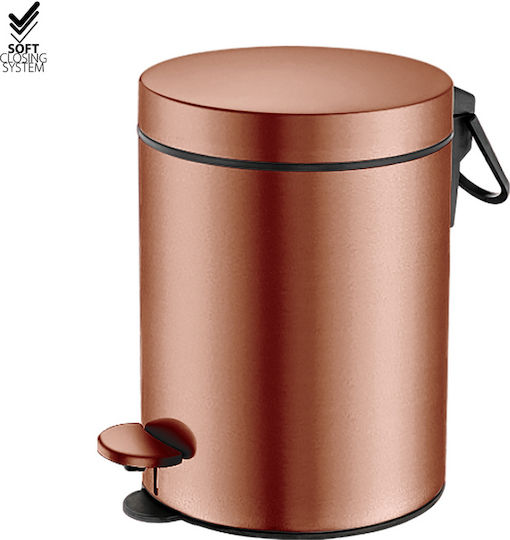 Sanco Metallischer Badezimmer Behälter Soft Close 5lt Rote