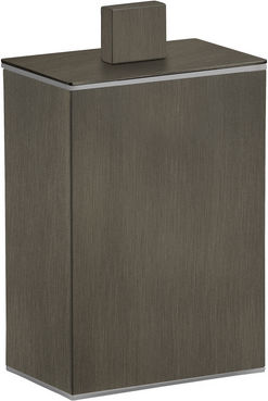 Sanco Metallic Set Bathroom Brush And Trash Can Bronze