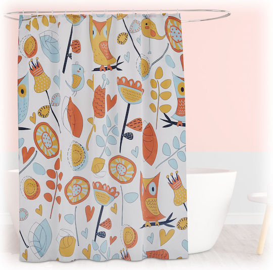 Relaxdays Cortină De Duș Țesătură 200x180cm Multicolor