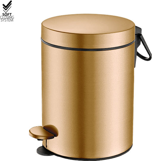 Sanco Metallic Bathroom Bin Soft Close 5lt Bronze