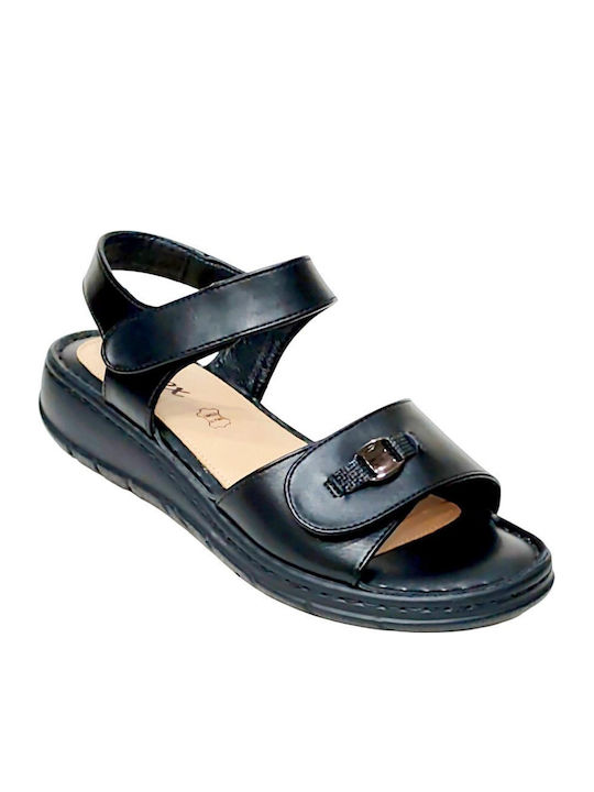 Parex Women's Flat Black Sandals