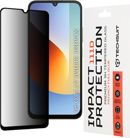 Techsuit Full Glue Privacy Full Face Tempered Glass (Xiaomi Redmi A7 Pro)