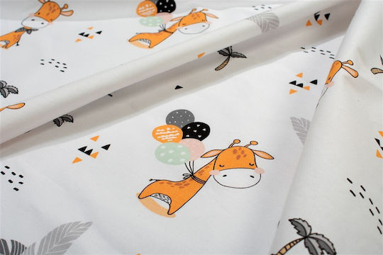 Dimcol Giraffe 599 Baby-Soßtuch Baumwolle Weiß 80x80cm