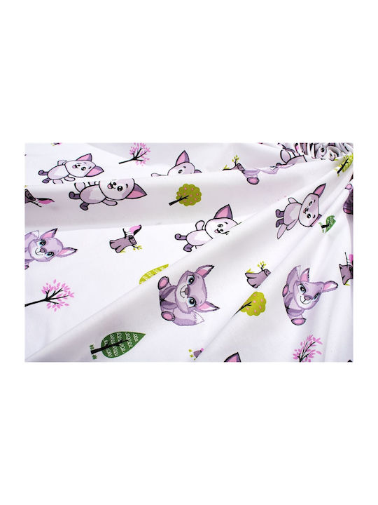 Dimcol Baby Foxes 594 Seltedaki Cotton White 80x80cm