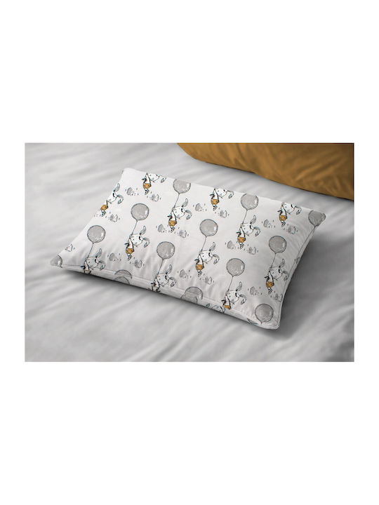 Dimcol Floating Bunny 715 Παιδική Μαξιλαροθήκη από 100% Βαμβάκι 50x70εκ. Grey