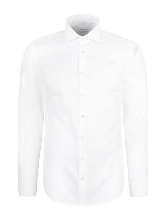 Long Sleeve Shirt in Narrow Fit White