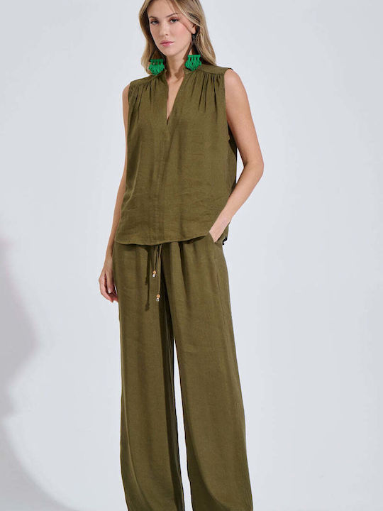 Bill Cost Women's High Waist Pantaloons with Ru...