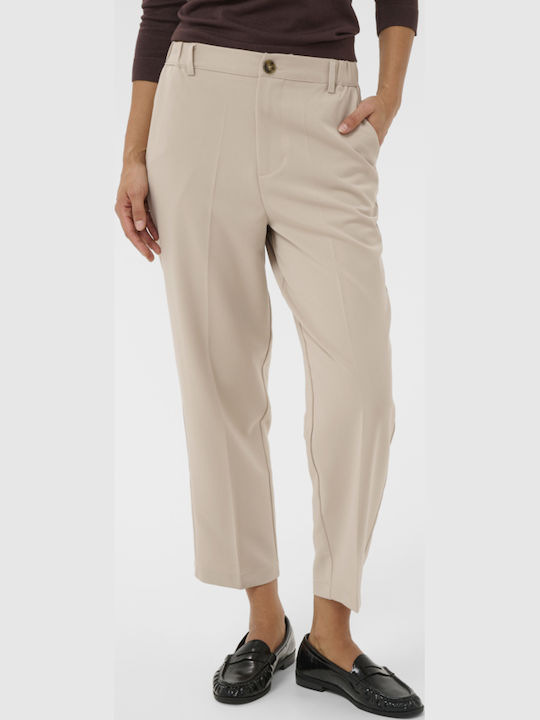 Damen Hochgebirge Stoff Capri Hose in Regulärer Passform Feder Grau