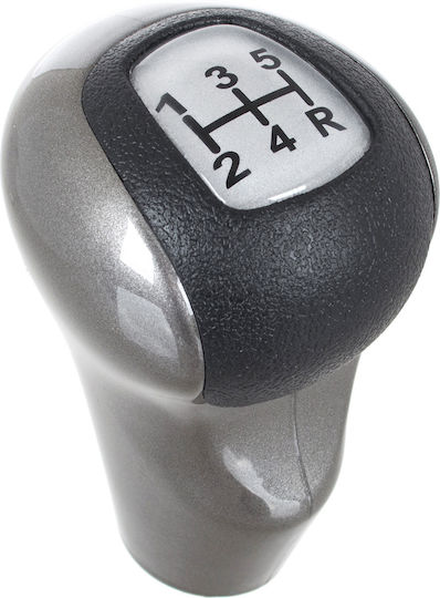 Honda Civic Viii 2005 Gray-black 5-speed Shift Knob Silver Cover