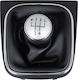 Vw Golf V 03-08 Silver + Black Gear Shift Knob Chrome Frame 5 Speed