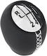 Renault Trafic Ii Iii 6-speed Gear Shift Knob Black Leather + Chrome