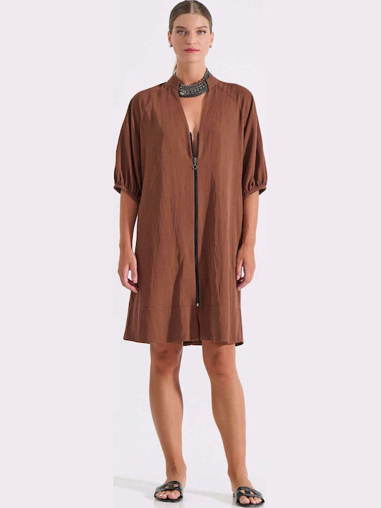 Summer Dress Brown 10-060813-0 Brown S/M