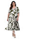 Summer Midi Dress for Wedding - Christening Olive Green