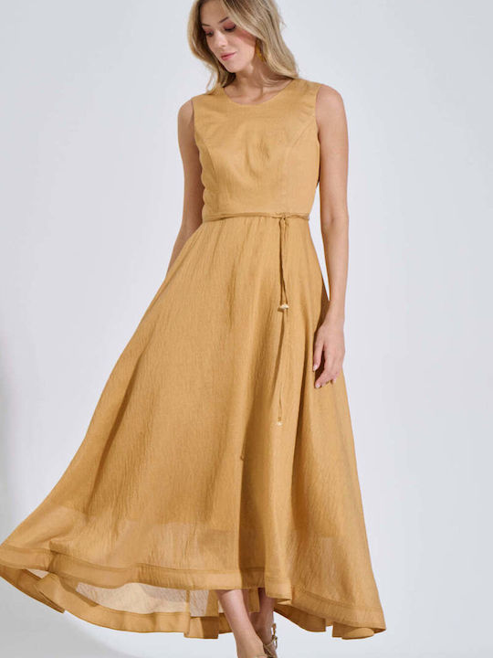 Summer Midi Dress Beige