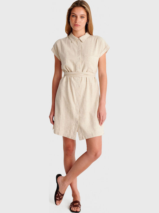 ALE - The Non Usual Casual Summer Mini Dress Beige
