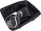 Seat Leon III 12-17 Schwarzer Eco-Leder Schaltknopf + Gaiter Rahmen 6 Gänge