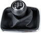Vw Golf IV 97-03 Schwarzer Schaltknopf + Gaiter Chromrahmen 6-Gang 12mm Loch