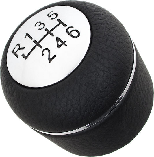 Alfa Romeo Spider 05-11 Gear Shift Knob Black + Silver 6 Speeds