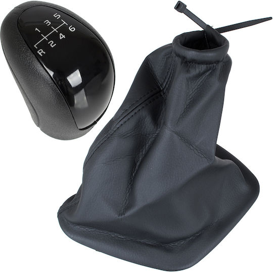 Mercedes Sprinter 906 06-13 Black Gear Shift Knob + Gaiters Frame White 6-speed Pattern